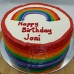 Rainbow - Rainbow Buttercream Ruffles Cake (D, V)